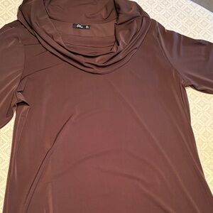 Lily Brown Cowl Neck Sweater